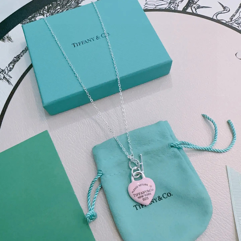 Tiffany & Co. Pink Heart Necklace